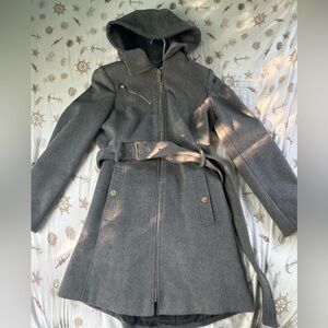 Grey Calvin Klein long coat